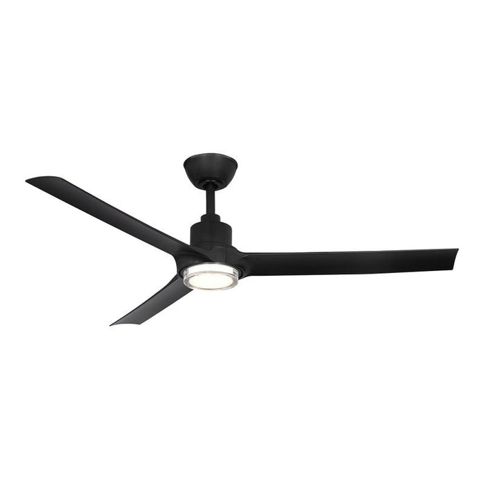 Westgate Manufacturing 52 Inch Contemporary 3-Blade Ceiling Fan/Light CCT Selectable 3000K/3500K/4000K/5000K/6500K 120V 90 CRI With Remote Control Black (WFL-418-RC-3B-52-MCT5-BK)