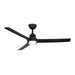 Westgate Manufacturing 52 Inch Contemporary 3-Blade Ceiling Fan/Light CCT Selectable 3000K/3500K/4000K/5000K/6500K 120V 90 CRI With Remote Control Black (WFL-418-RC-3B-52-MCT5-BK)