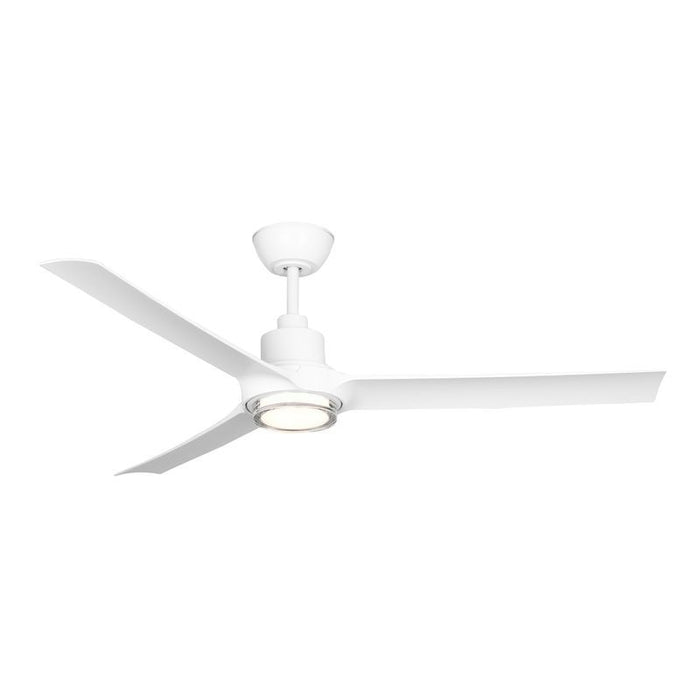 Westgate Manufacturing 52 Inch Contemporary 3-Blade Ceiling Fan/Light CCT Selectable 3000K/3500K/4000K/5000K/6500K 120V 90 CRI With Remote Control White (WFL-418-RC-3B-52-MCT5-WH)