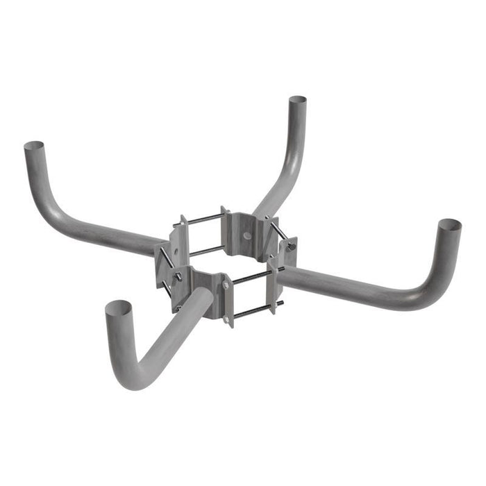 Westgate Manufacturing 10-13 Inch Diameter Wood Pole Wraparound Bracket Quad Bullhorn For Use With Slipfitter (WPB-WA-QB-1013)