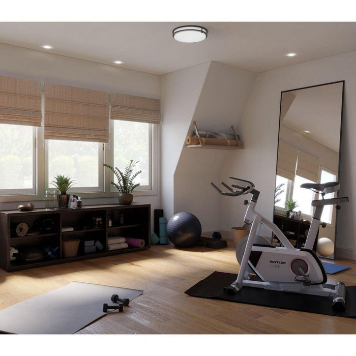 Progress Lighting Abide Collection 14 Inch Round LED Flush Mount Fixture CCT Selectable 2700K/3000K/3500K/4000K/5000K Urban Bronze (P350275-174-CS)