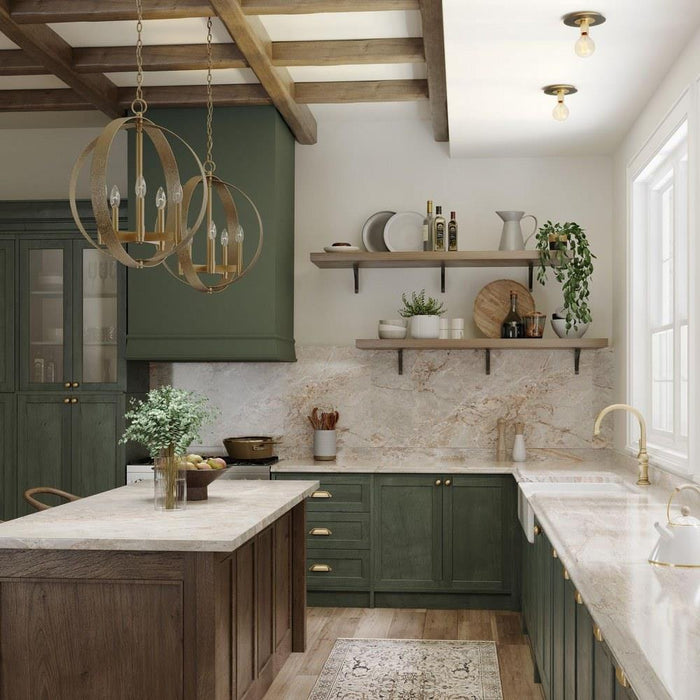 Progress Lighting Allegheny Collection 5-Light Chandelier Soft Gold Finish (P400391-205)