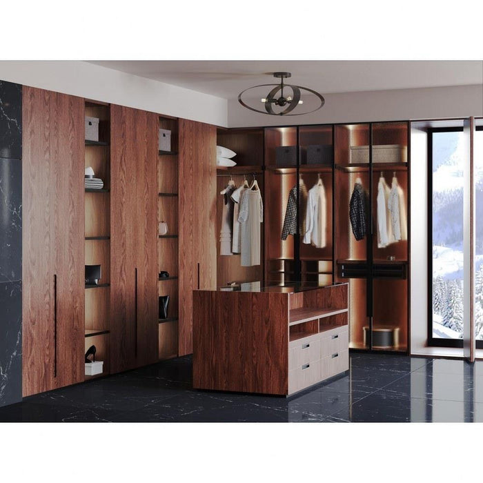 Progress Lighting Allegheny Collection 4-Light Semi-Flush Mount Fixture Matte Black Finish (P350280-31M)