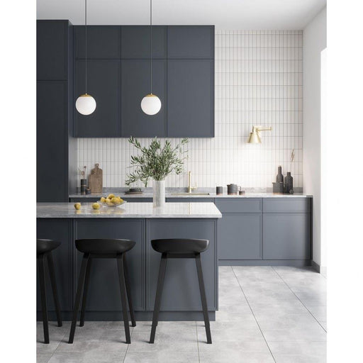 Progress Lighting Atwell Collection 1-Light Small Hanging Pendant Brushed Bronze Finish Etched Opal Glass (P500461-109)