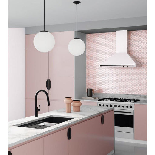 Progress Lighting Atwell Collection 1-Light Large Hanging Pendant Matte Black Finish Etched Opal Glass (P500463-31M)