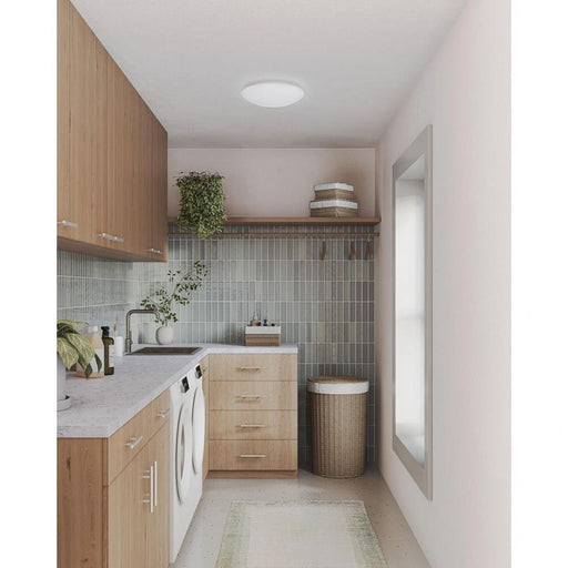 Progress Lighting Cloud Collection 14 Inch Puff LED Flush Mount Fixture CCT Selectable 2700K/3000K/3500K/4000K/5000K White Finish (P350279-030-CS)