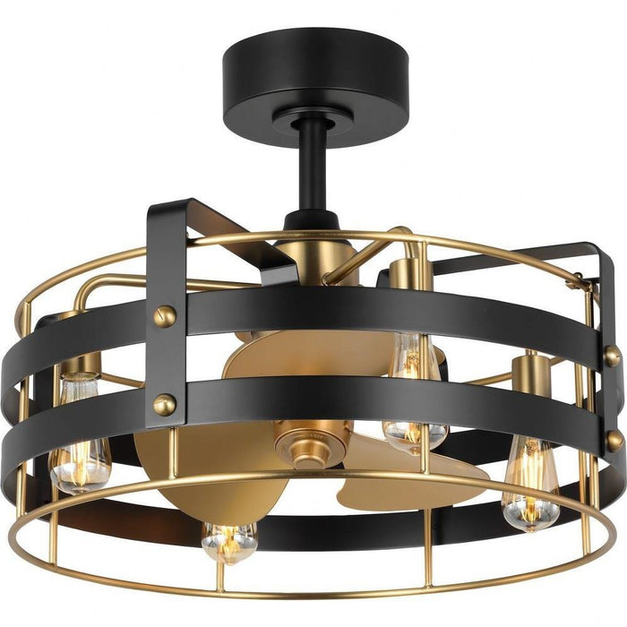 Progress Lighting Sewell Collection 24 Inch 3-Blade Ceiling Fan Matte Black Finish (P250120-31M-WB)