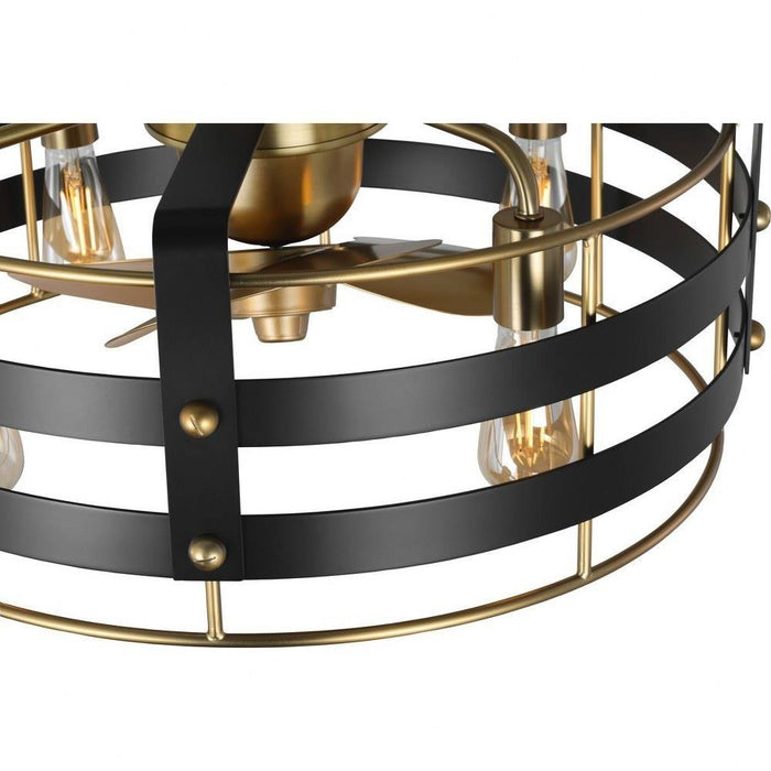 Progress Lighting Sewell Collection 24 Inch 3-Blade Ceiling Fan Matte Black Finish (P250120-31M-WB)