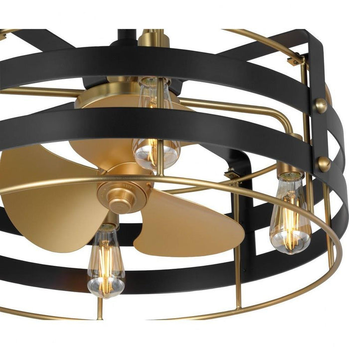 Progress Lighting Sewell Collection 24 Inch 3-Blade Ceiling Fan Matte Black Finish (P250120-31M-WB)