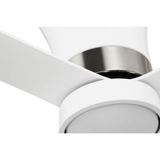 Progress Lighting Brant Collection 52 Inch 3-Blade Ceiling Fan Satin White Finish White Opal Glass (P250121-028-30)