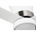 Progress Lighting Brant Collection 52 Inch 3-Blade Ceiling Fan Satin White Finish White Opal Glass (P250121-028-30)