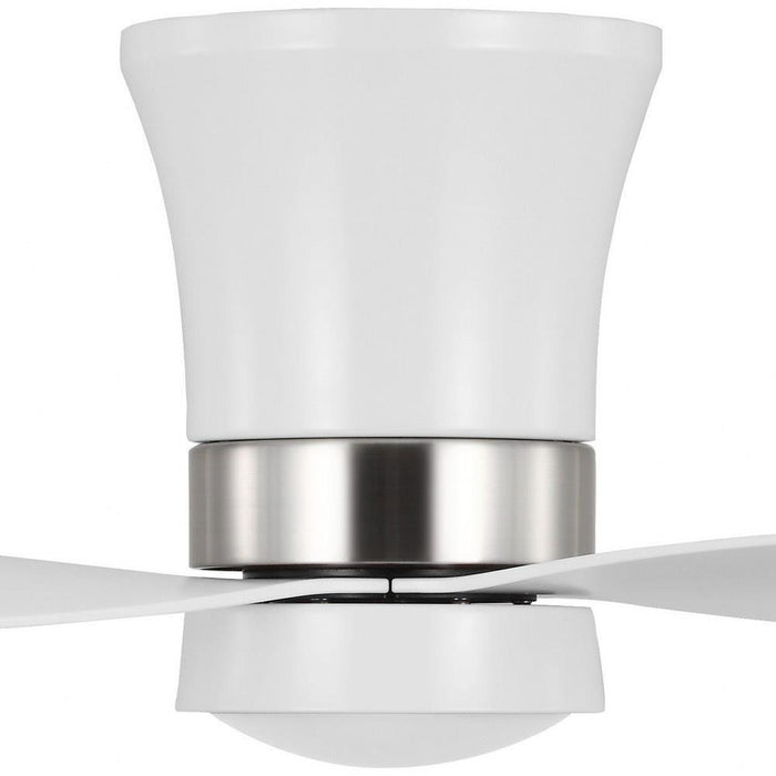 Progress Lighting Brant Collection 52 Inch 3-Blade Ceiling Fan Satin White Finish White Opal Glass (P250121-028-30)