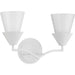 Progress Lighting Pinellas Collection 2-Light Bath /Vanity Light White Plaster Finish Opal Glass (P300496-197)