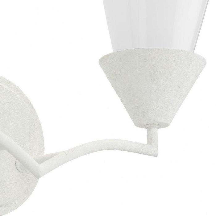Progress Lighting Pinellas Collection 2-Light Bath /Vanity Light White Plaster Finish Opal Glass (P300496-197)