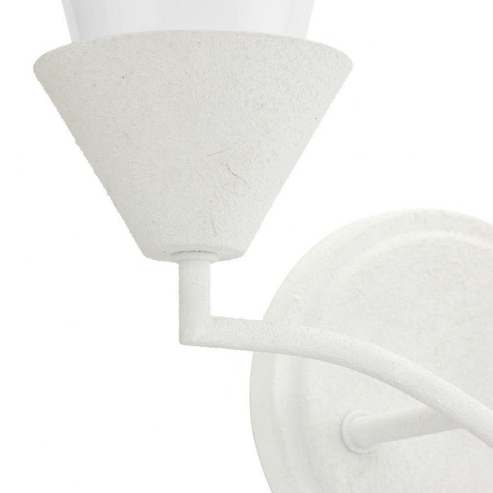 Progress Lighting Pinellas Collection 2-Light Bath /Vanity Light White Plaster Finish Opal Glass (P300496-197)