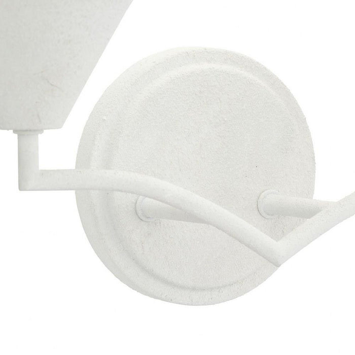 Progress Lighting Pinellas Collection 2-Light Bath /Vanity Light White Plaster Finish Opal Glass (P300496-197)
