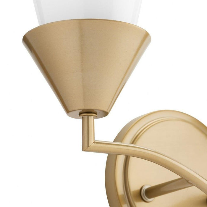 Progress Lighting Pinellas Collection 2-Light Bath /Vanity Light Soft Gold Finish Opal Glass (P300496-205)