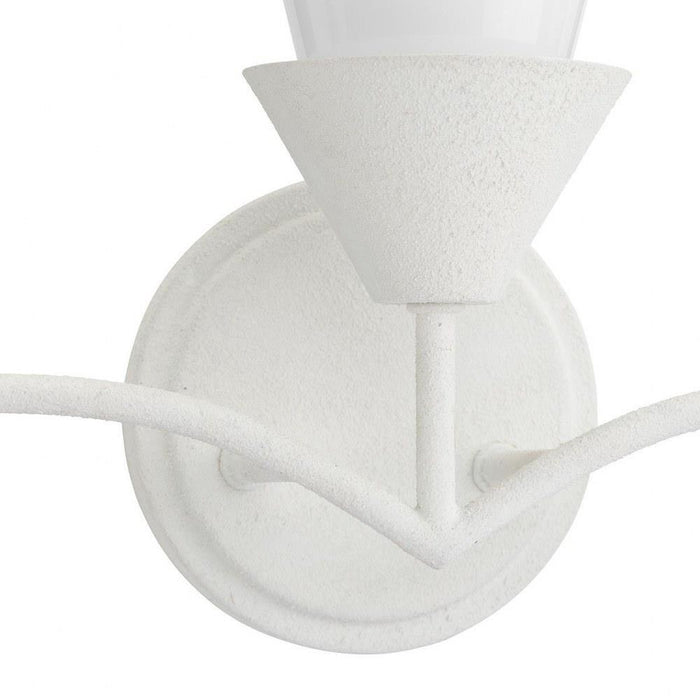 Progress Lighting Pinellas Collection 3-Light Bath /Vanity Light White Plaster Finish Opal Glass (P300497-197)