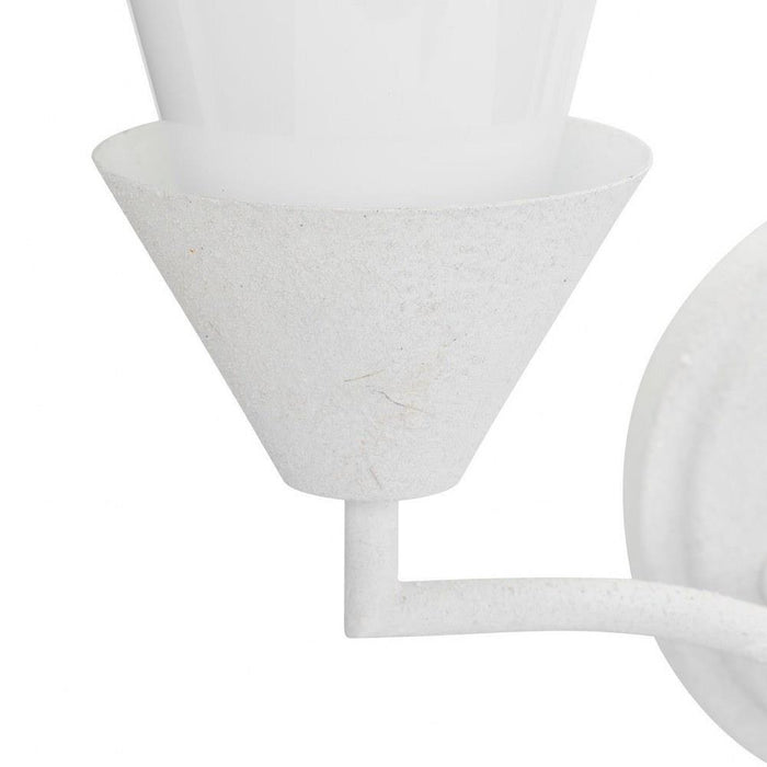 Progress Lighting Pinellas Collection 3-Light Bath /Vanity Light White Plaster Finish Opal Glass (P300497-197)