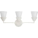 Progress Lighting Pinellas Collection 3-Light Bath /Vanity Light White Plaster Finish Opal Glass (P300497-197)