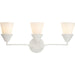 Progress Lighting Pinellas Collection 3-Light Bath /Vanity Light White Plaster Finish Opal Glass (P300497-197)