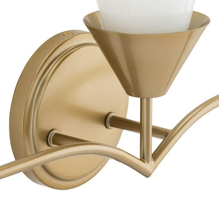 Progress Lighting Pinellas Collection 3-Light Bath /Vanity Light Soft Gold Finish Opal Glass (P300497-205)