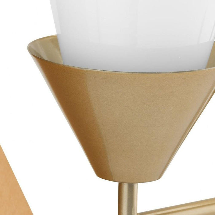 Progress Lighting Pinellas Collection 3-Light Bath /Vanity Light Soft Gold Finish Opal Glass (P300497-205)