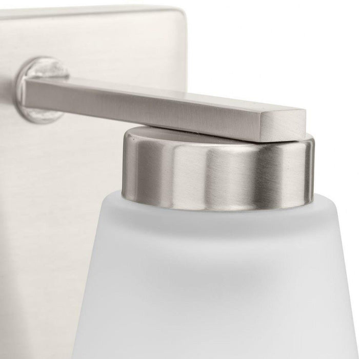 Progress Lighting Tanner Collection 1-Light Bath /Vanity Light Brushed Nickel Finish Etched Glass (P300499-009)