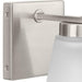Progress Lighting Tanner Collection 1-Light Bath /Vanity Light Brushed Nickel Finish Etched Glass (P300499-009)