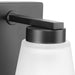 Progress Lighting Tanner Collection 1-Light Bath /Vanity Light Matte Black Finish Etched Glass (P300499-31M)