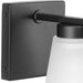 Progress Lighting Tanner Collection 1-Light Bath /Vanity Light Matte Black Finish Etched Glass (P300499-31M)