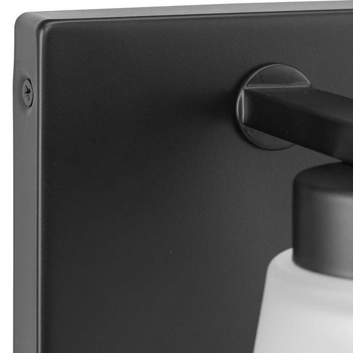 Progress Lighting Tanner Collection 1-Light Bath /Vanity Light Matte Black Finish Etched Glass (P300499-31M)