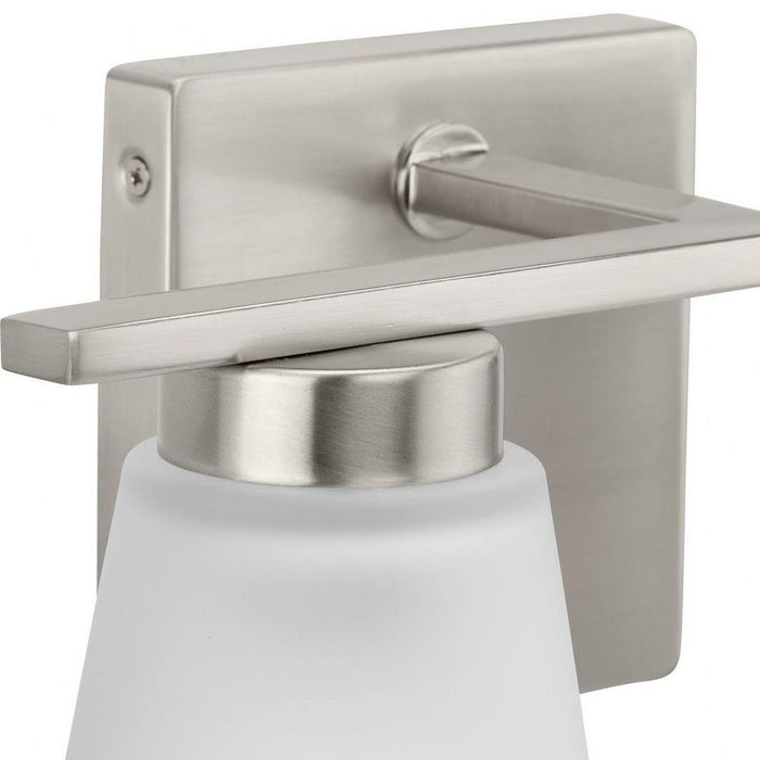 Progress Lighting Tanner Collection 2-Light Bath /Vanity Light Brushed Nickel Finish Etched Glass (P300500-009)