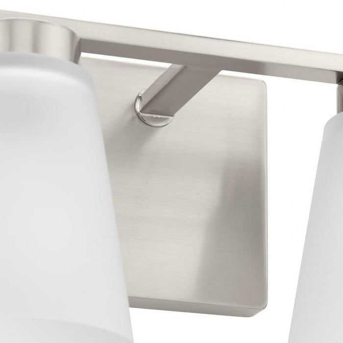 Progress Lighting Tanner Collection 2-Light Bath /Vanity Light Brushed Nickel Finish Etched Glass (P300500-009)