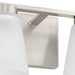 Progress Lighting Tanner Collection 2-Light Bath /Vanity Light Brushed Nickel Finish Etched Glass (P300500-009)