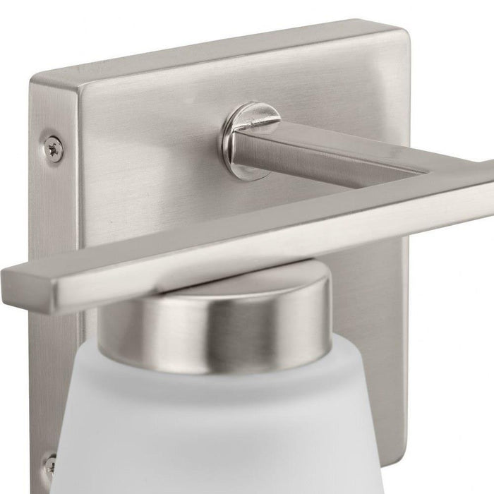 Progress Lighting Tanner Collection 2-Light Bath /Vanity Light Brushed Nickel Finish Etched Glass (P300500-009)