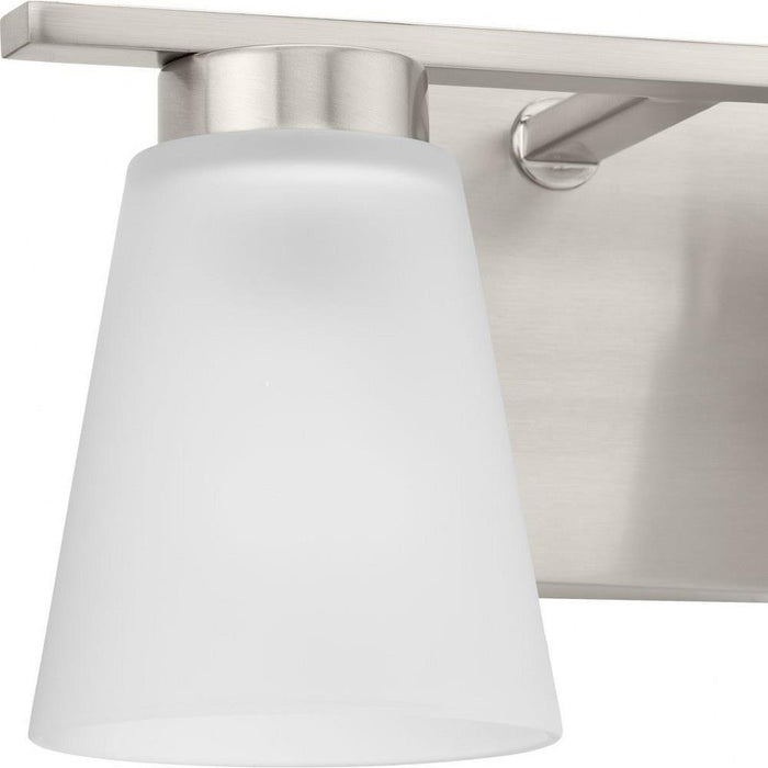 Progress Lighting Tanner Collection 2-Light Bath /Vanity Light Brushed Nickel Finish Etched Glass (P300500-009)