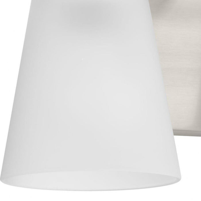 Progress Lighting Tanner Collection 2-Light Bath /Vanity Light Brushed Nickel Finish Etched Glass (P300500-009)