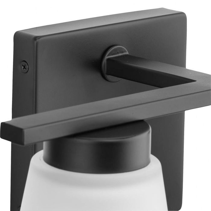 Progress Lighting Tanner Collection 2-Light Bath /Vanity Light Matte Black Finish Etched Glass (P300500-31M)