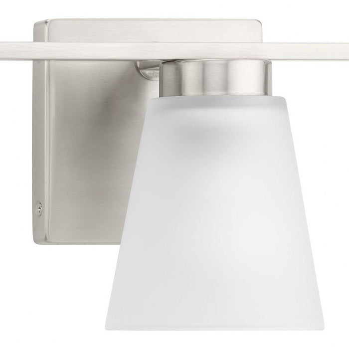 Progress Lighting Tanner Collection 3-Light Bath /Vanity Light Brushed Nickel Finish Etched Glass (P300501-009)
