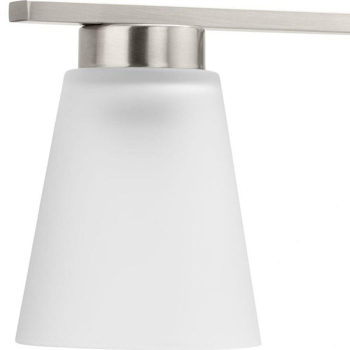 Progress Lighting Tanner Collection 3-Light Bath /Vanity Light Brushed Nickel Finish Etched Glass (P300501-009)