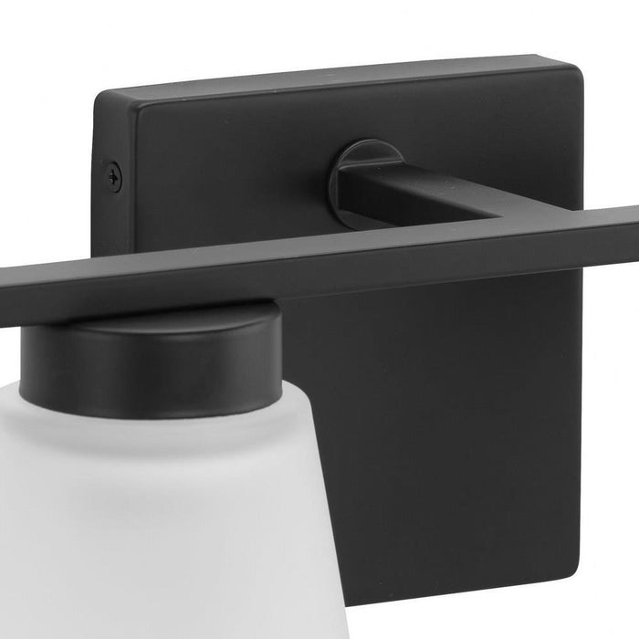 Progress Lighting Tanner Collection 4-Light Bath /Vanity Light Matte Black Finish Etched Glass (P300502-31M)