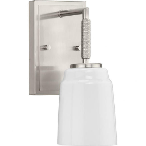 Progress Lighting Spenser Collection 1-Light Bath /Vanity Light Brushed Nickel Finish Opal Glass (P300503-009)