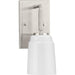 Progress Lighting Spenser Collection 1-Light Bath /Vanity Light Brushed Nickel Finish Opal Glass (P300503-009)
