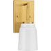 Progress Lighting Spenser Collection 1-Light Bath /Vanity Light Brushed Gold Finish Opal Glass (P300503-191)