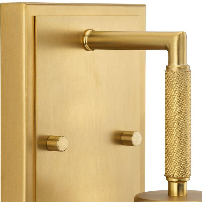 Progress Lighting Spenser Collection 1-Light Bath /Vanity Light Brushed Gold Finish Opal Glass (P300503-191)