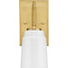 Progress Lighting Spenser Collection 1-Light Bath /Vanity Light Brushed Gold Finish Opal Glass (P300503-191)