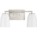 Progress Lighting Spenser Collection 2-Light Bath /Vanity Light Brushed Nickel Finish Opal Glass (P300504-009)