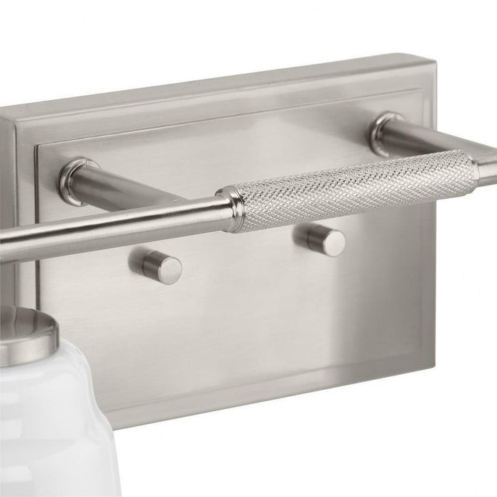 Progress Lighting Spenser Collection 2-Light Bath /Vanity Light Brushed Nickel Finish Opal Glass (P300504-009)