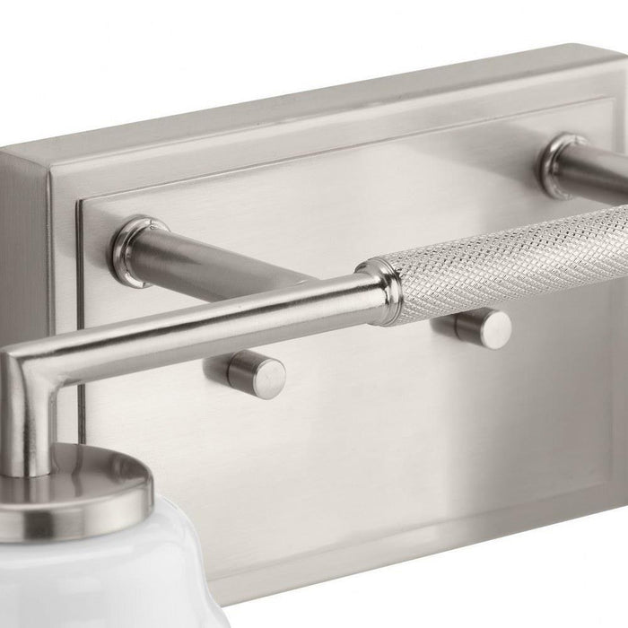 Progress Lighting Spenser Collection 2-Light Bath /Vanity Light Brushed Nickel Finish Opal Glass (P300504-009)